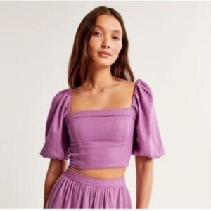 Abercrombie and Fitch NWT Linen blended purple top
